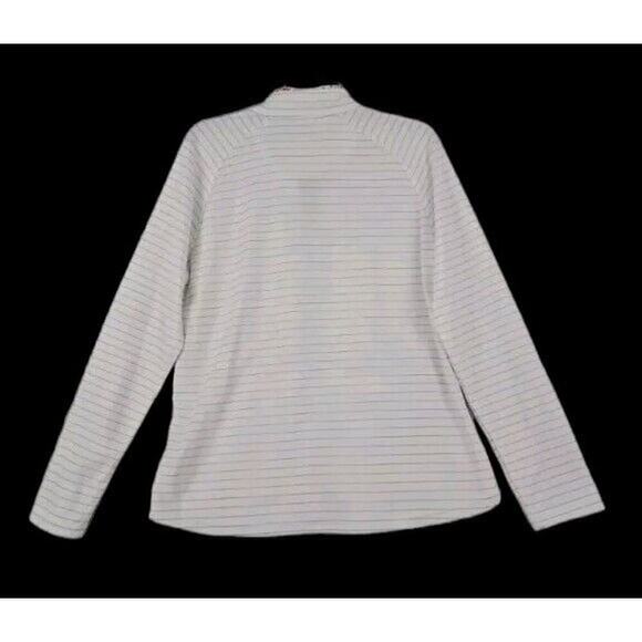 Pebble Beach Gray Dry Luxe Performance Zip-Up Jacket Women Size XL White Striped - Picture 6 of 10